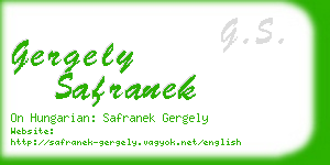 gergely safranek business card
